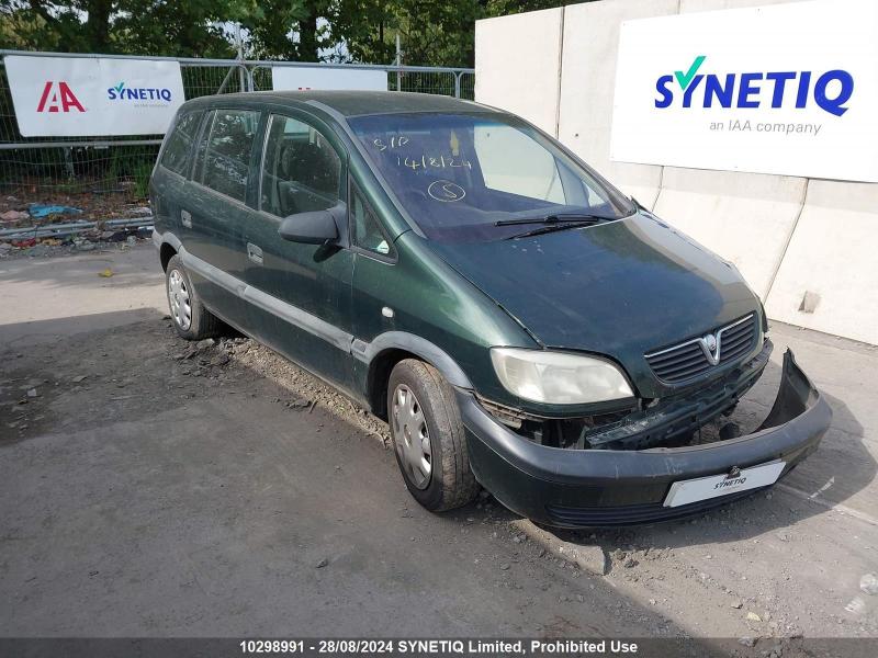 2001 VAUXHALL ZAFIRA CLUB 16V 1598cc PETROL MANUAL 5 Speed 5 DOOR MPV