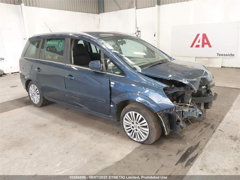 2011 VAUXHALL ZAFIRA EXCITE 1598cc PETROL MANUAL 5 DOOR MPV