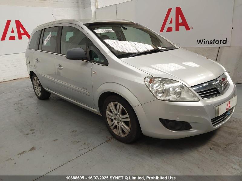 2011 VAUXHALL ZAFIRA ELITE CDTI 1686cc TURBO DIESEL MANUAL 5 DOOR MPV