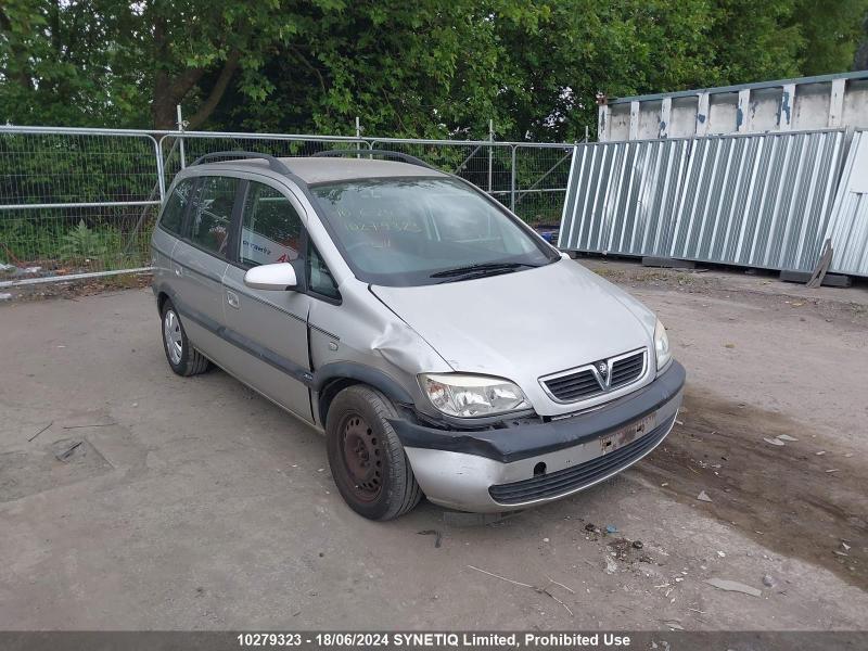 2004 VAUXHALL ZAFIRA DESIGN 16V 1598cc PETROL MANUAL 5 Speed 5 DOOR MPV