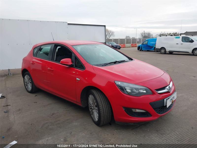 2013 VAUXHALL ASTRA ENERGY 1398cc PETROL MANUAL 5 Speed 5 DOOR HATCHBACK