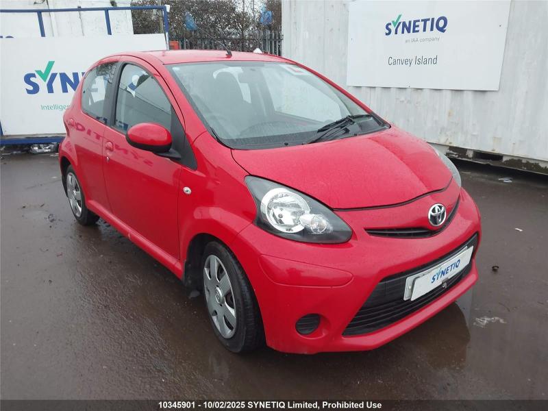 2013 TOYOTA AYGO VVT-I ACTIVE PLUS AC 998cc PETROL MANUAL 5 DOOR HATCHBACK