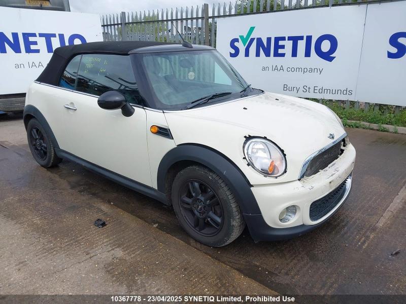 2011 MINI CONVERTIBLE COOPER D 1598cc TURBO DIESEL MANUAL 6 Speed 2 DOOR CONVERTIBLE