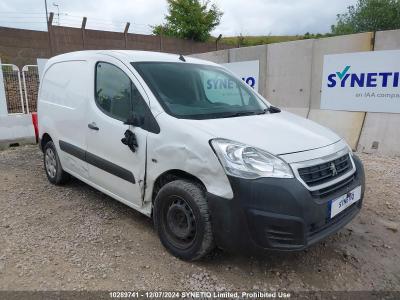 Image of 2018 PEUGEOT PARTNER BLUE HDI PROFESSIONAL L1 1560cc TURBO DIESEL MANUAL 5 Speed PANEL VAN