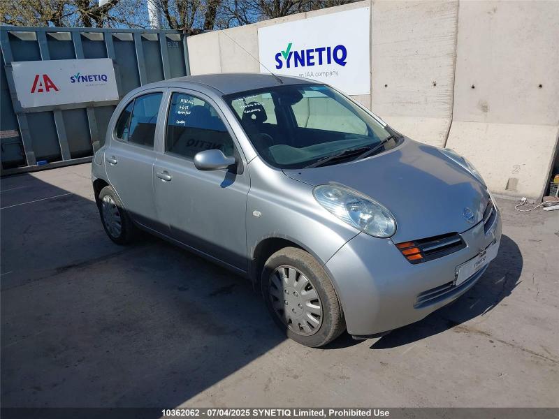 2004 NISSAN MICRA SE 1240cc PETROL MANUAL 5 Speed 5 DOOR HATCHBACK