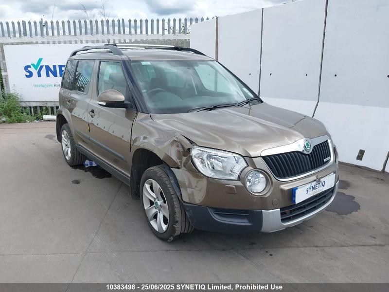 2011 SKODA YETI SE GREENLINE II TDI CR 1598cc TURBO DIESEL MANUAL 5 DOOR HATCHBACK