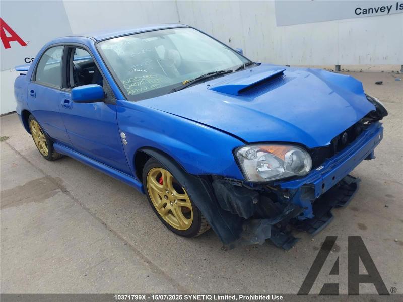 2005 SUBARU IMPREZA WRX TURBO 1994cc TURBO PETROL MANUAL 5 Speed 4 DOOR SALOON