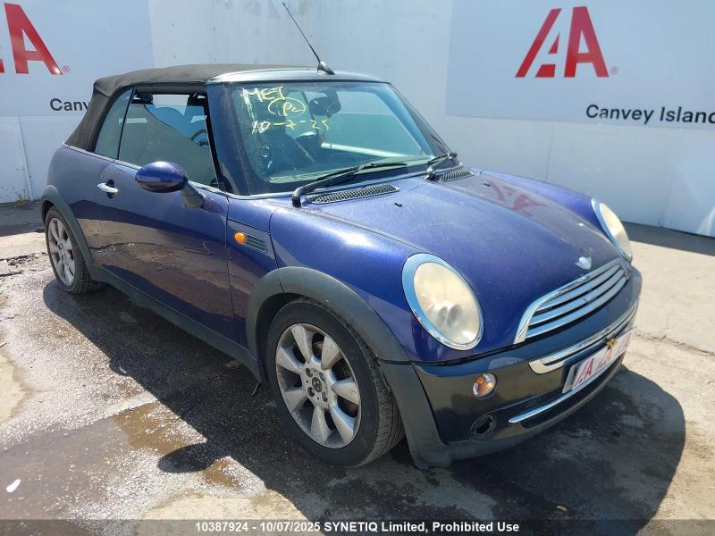 2005 MINI CONVERTIBLE COOPER 1598cc PETROL MANUAL 5 Speed 2 DOOR CONVERTIBLE