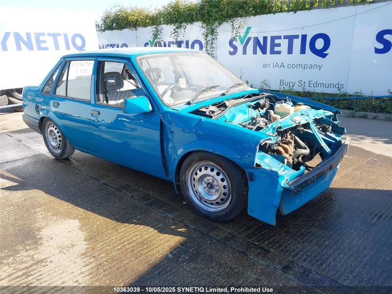1991 VAUXHALL NOVA MERIT 1196cc PETROL MANUAL 4 Speed 4 DOOR SALOON