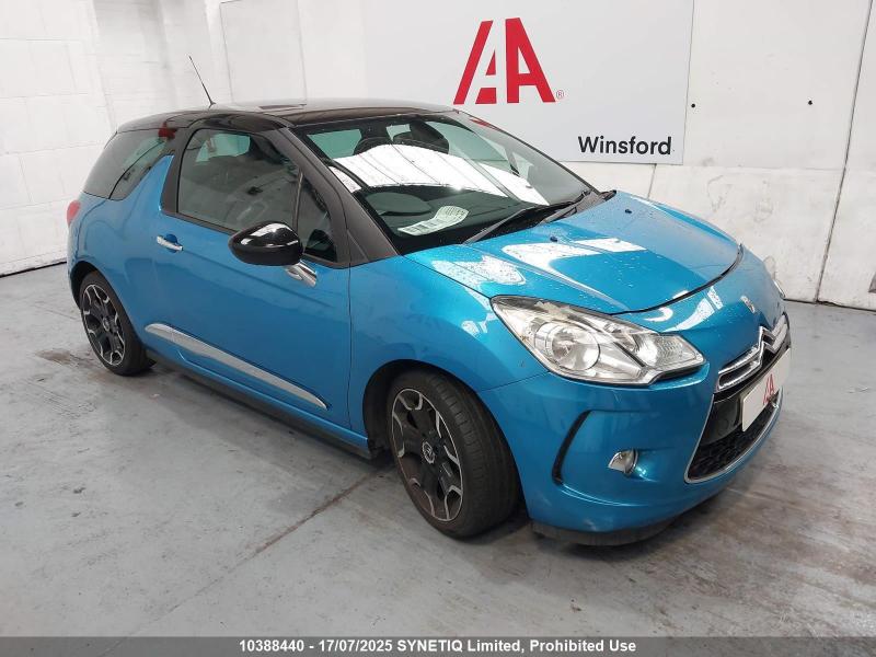 2012 CITROEN DS3 DSTYLE PLUS 1598cc PETROL MANUAL 5 Speed 3 DOOR HATCHBACK