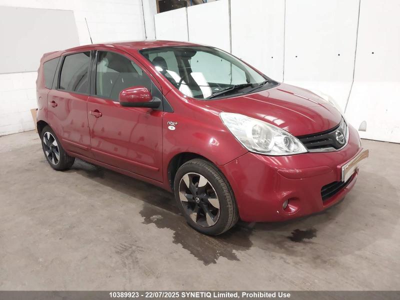2013 NISSAN NOTE N-TEC PLUS 1386cc PETROL MANUAL 5 Speed 5 DOOR MPV