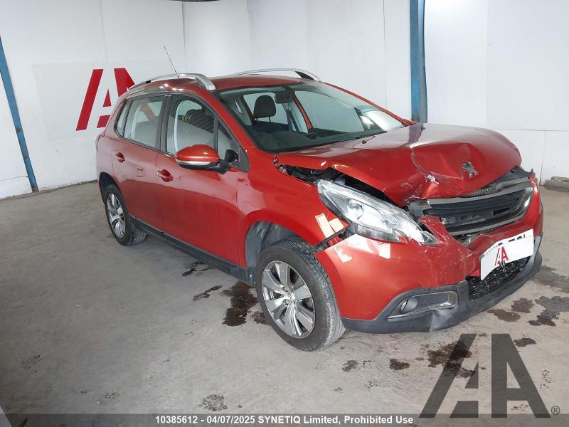 2016 PEUGEOT 2008 PURE TECH ACTIVE 1199cc PETROL MANUAL 5 Speed 5 DOOR HATCHBACK