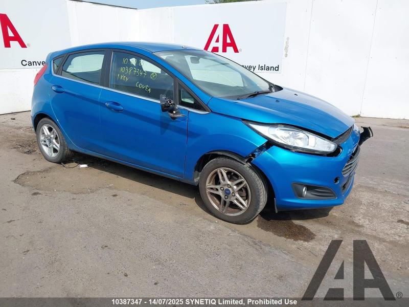 2013 FORD FIESTA ZETEC 1242cc PETROL MANUAL 5 Speed 5 DOOR HATCHBACK