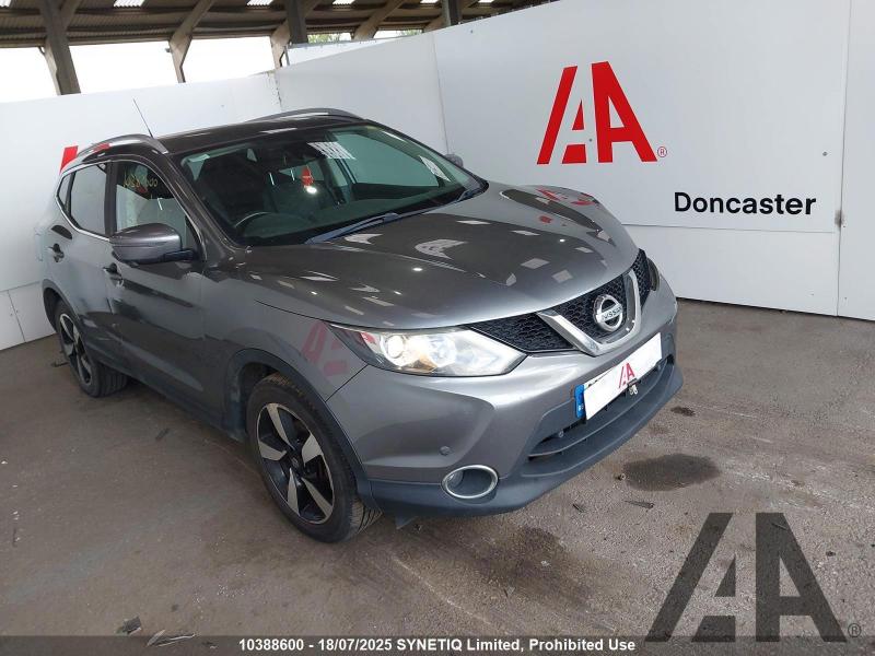 2015 NISSAN QASHQAI DCI N-TEC PLUS 1461cc TURBO DIESEL MANUAL 6 Speed 5 DOOR HATCHBACK
