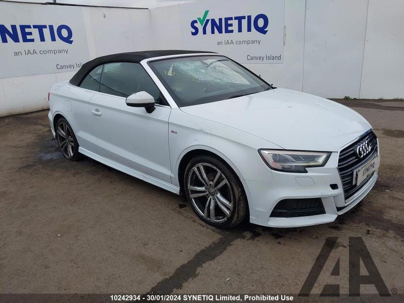 2016 AUDI A3 TFSI S LINE 1395cc TURBO PETROL SEMI AUTO 7 Speed 2 DOOR CONVERTIBLE
