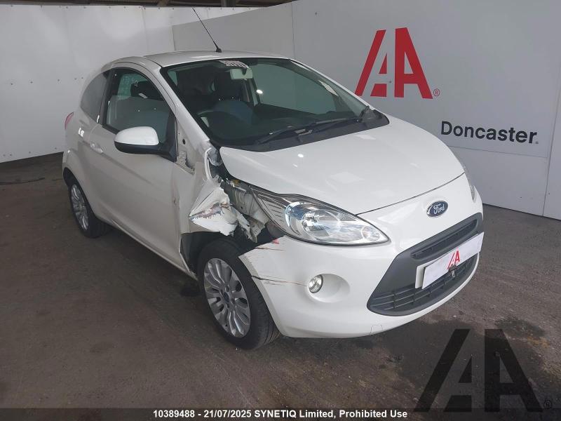 2013 FORD KA ZETEC 1242cc PETROL MANUAL 5 Speed 3 DOOR HATCHBACK