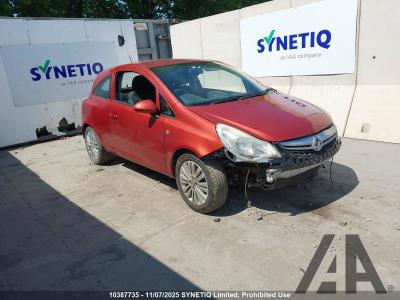Image of 2012 VAUXHALL CORSA EXCITE AC 1229cc PETROL MANUAL 3 DOOR HATCHBACK