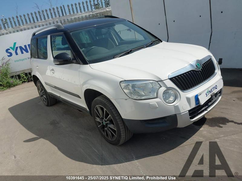 2013 SKODA YETI ADVENTURE TDI CR 1968cc TURBO DIESEL MANUAL 5 DOOR HATCHBACK