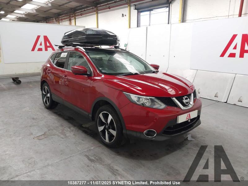 2015 NISSAN QASHQAI DCI N-TEC PLUS 1461cc TURBO DIESEL MANUAL 6 Speed 5 DOOR HATCHBACK