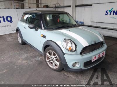 Image of 2012 MINI HATCH ONE 1598cc PETROL MANUAL 6 Speed 3 DOOR HATCHBACK