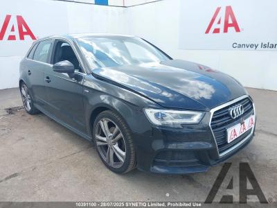 Image of 2017 AUDI A3 TFSI S LINE 1395cc TURBO PETROL SEMI AUTO 7 Speed 5 DOOR HATCHBACK