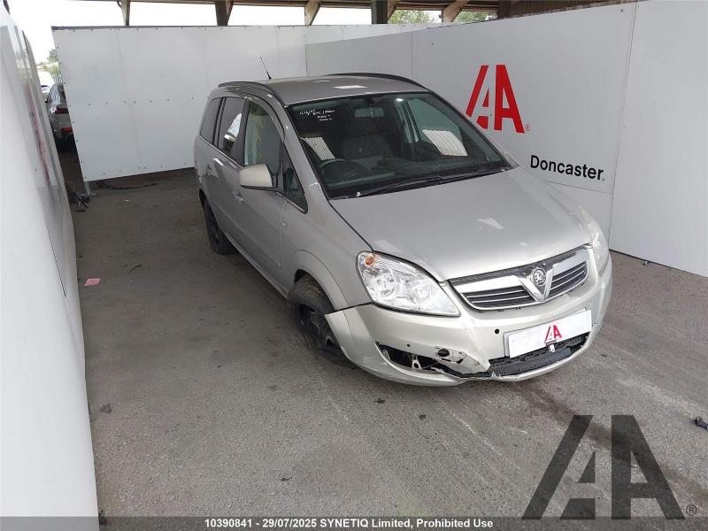 2010 VAUXHALL ZAFIRA EXCLUSIV CDTI 1910cc TURBO DIESEL AUTOMATIC 6 Speed 5 DOOR MPV
