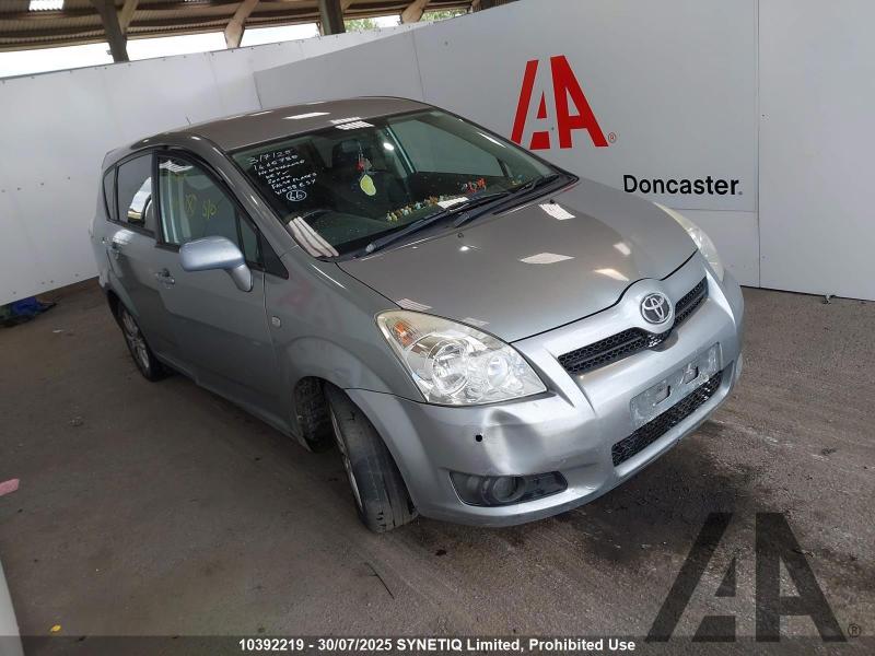 2009 TOYOTA COROLLA VERSO SR D-4D 2231cc TURBO DIESEL MANUAL 6 Speed 5 DOOR MPV