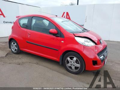Image of 2010 PEUGEOT 107 VERVE 998cc PETROL MANUAL 5 Speed 3 DOOR HATCHBACK