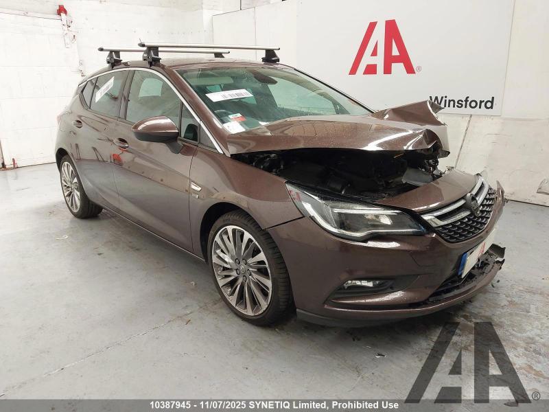 2019 VAUXHALL ASTRA GRIFFIN 1399cc TURBO PETROL MANUAL 6 Speed 5 DOOR HATCHBACK