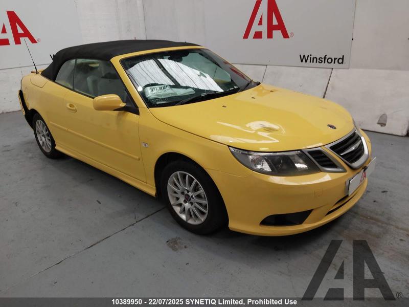 2009 SAAB 9-3 LINEAR SE T 1998cc TURBO PETROL MANUAL 5 Speed 2 DOOR CONVERTIBLE