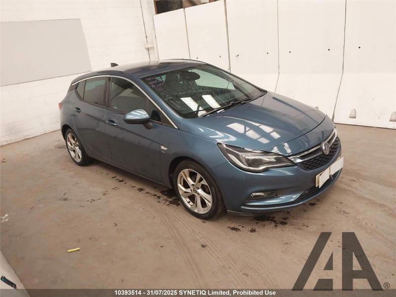2016 VAUXHALL ASTRA SRI NAV ECOFLEX S/S 999cc TURBO PETROL MANUAL 5 Speed 5 DOOR HATCHBACK