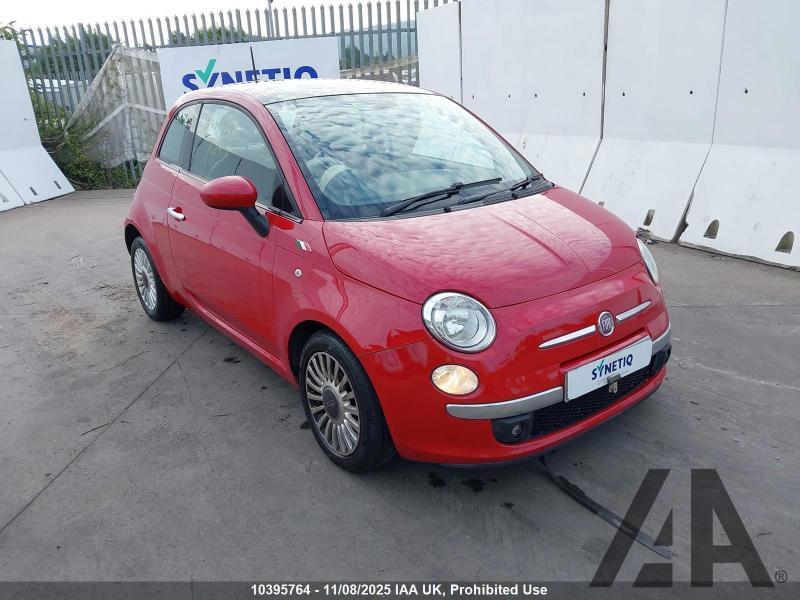 2012 FIAT 500 LOUNGE 875cc TURBO PETROL MANUAL 3 DOOR HATCHBACK