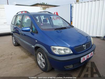 Image of 2002 VAUXHALL ZAFIRA ELEGANCE 16V 2198cc PETROL MANUAL 5 Speed 5 DOOR MPV