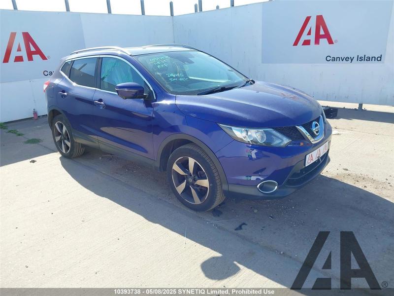2016 NISSAN QASHQAI N-CONNECTA DCI 1598cc TURBO DIESEL MANUAL 6 Speed 5 DOOR HATCHBACK