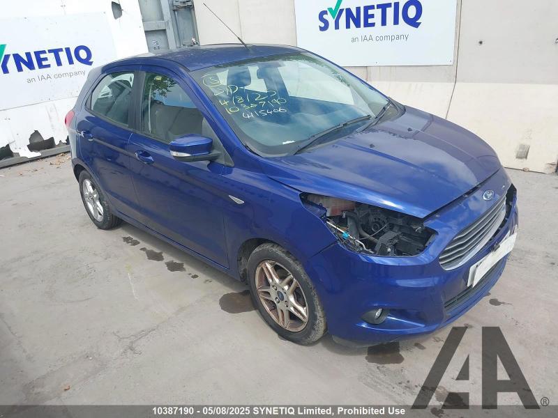 2018 FORD KA ZETEC 1198cc PETROL MANUAL 5 DOOR HATCHBACK