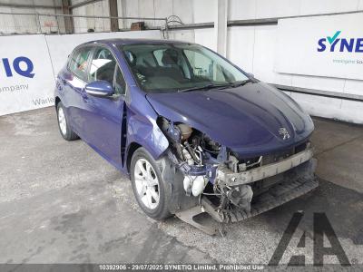 Image of 2013 PEUGEOT 208 ACTIVE 1199cc PETROL MANUAL 5 DOOR HATCHBACK