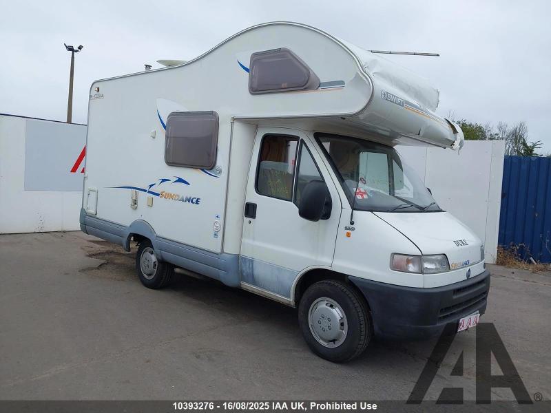 2002 FIAT DUCATO 1905cc DIESEL MANUAL 5 Speed 2 DOOR MOTORHOME 2 DOOR