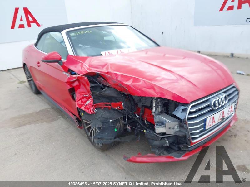 2019 AUDI A5 TFSI S LINE 40 1984cc TURBO PETROL SEMI AUTO 2 DOOR CONVERTIBLE