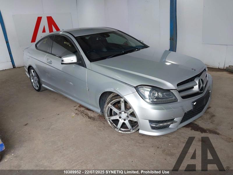 2012 MERCEDES C-CLASS C180 BLUEEFFICIENCY AMG SPORT 1595cc TURBO PETROL AUTOMATIC 2 DOOR COUPE