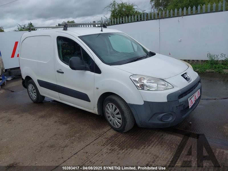 2011 PEUGEOT PARTNER HDI S L1 850 1560cc TURBO DIESEL MANUAL 5 Speed PANEL VAN
