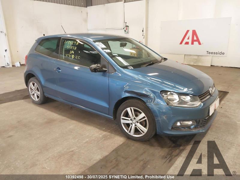 2016 VOLKSWAGEN POLO MATCH TSI 1197cc TURBO PETROL MANUAL 5 Speed 3 DOOR HATCHBACK