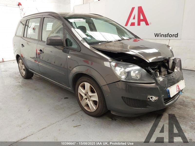 2013 VAUXHALL ZAFIRA EXCLUSIV CDTI ECOFLEX 1686cc TURBO DIESEL MANUAL 5 DOOR MPV