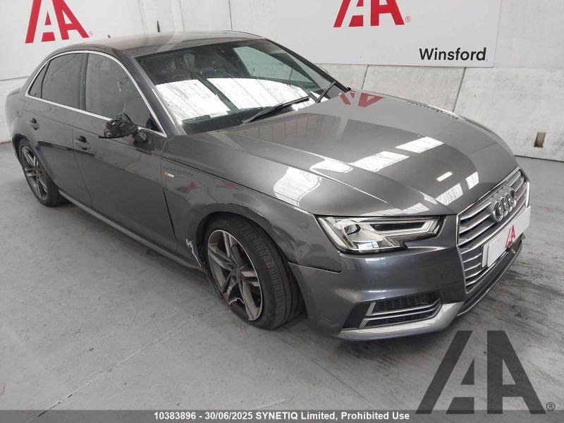 2018 AUDI A4 TFSI S LINE 1395cc TURBO PETROL MANUAL 6 Speed 4 DOOR SALOON
