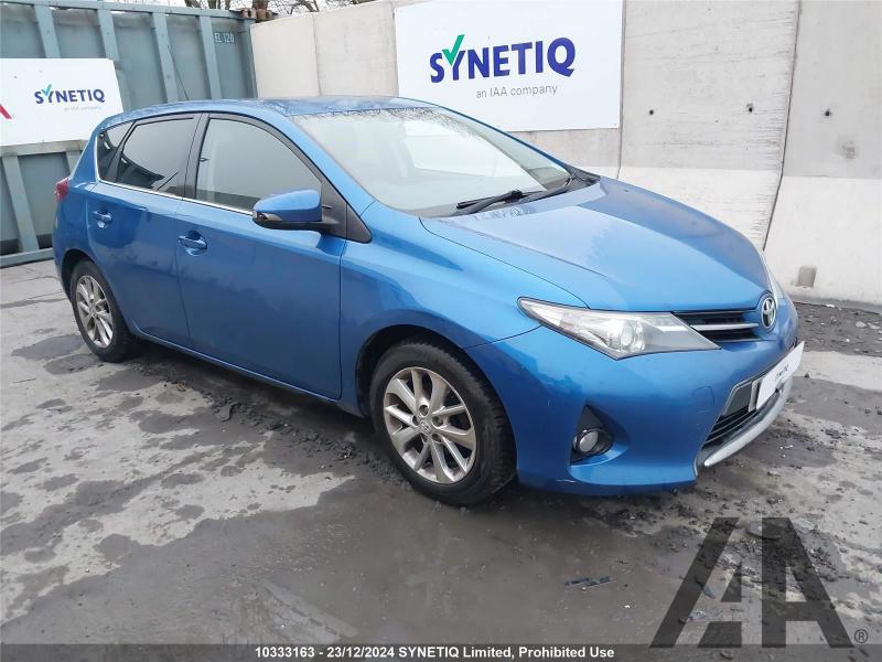 2013 TOYOTA AURIS ICON DUAL VVT-I 1329cc PETROL MANUAL 5 DOOR HATCHBACK