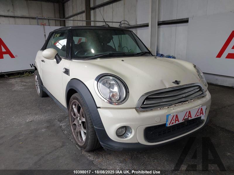 2010 MINI CONVERTIBLE ONE 1598cc PETROL MANUAL 6 Speed 2 DOOR CONVERTIBLE