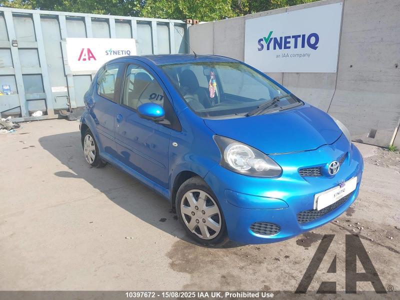 2010 TOYOTA AYGO BLUE VVT-I 998cc PETROL MANUAL 5 DOOR HATCHBACK