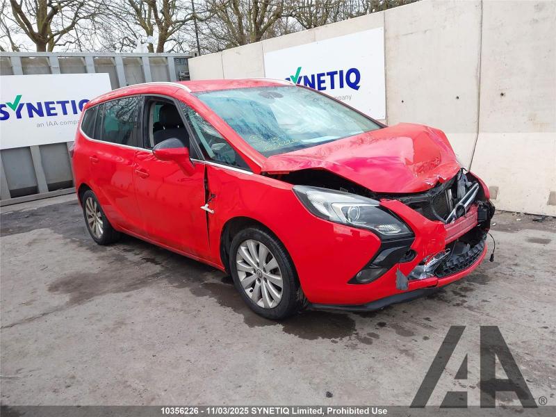 2014 VAUXHALL ZAFIRA TOURER SE CDTI 1956cc TURBO DIESEL MANUAL 6 Speed 5 DOOR MPV