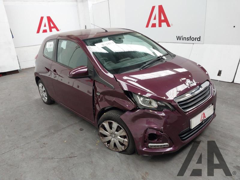 2017 PEUGEOT 108 ACTIVE 998cc PETROL MANUAL 5 Speed 3 DOOR HATCHBACK
