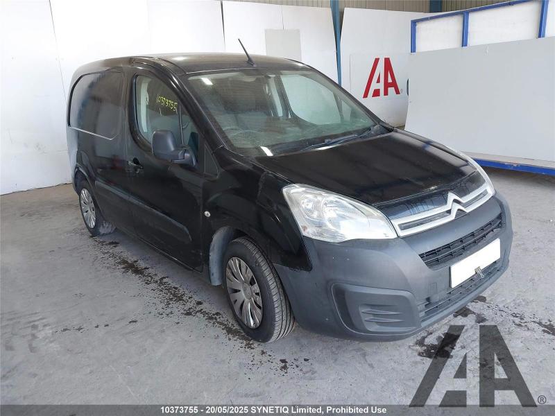 2017 CITROEN BERLINGO 625 ENTERPRISE L1 BLUEHDI 1560cc TURBO DIESEL MANUAL 5 Speed PANEL VAN