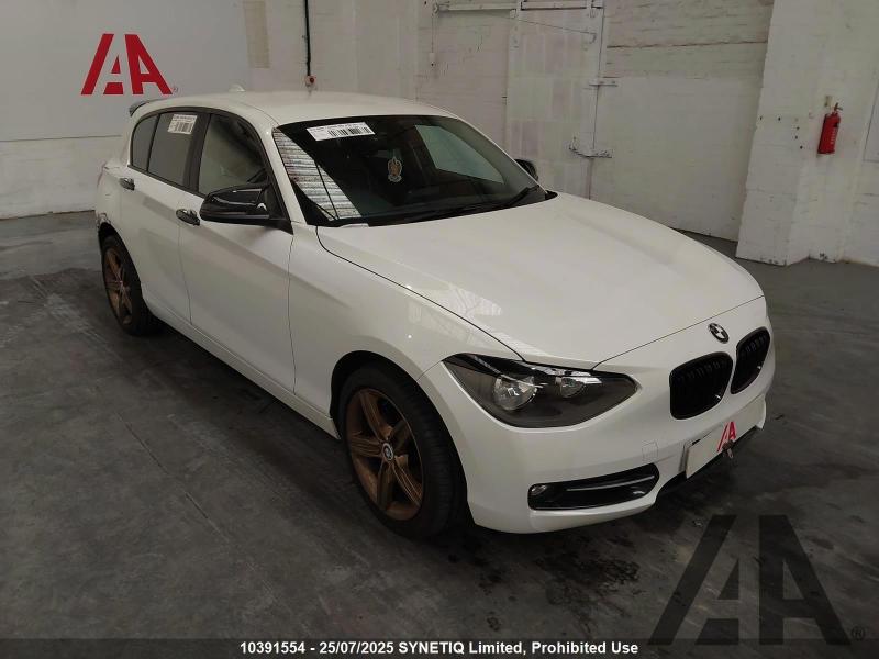 2013 BMW 1 SERIES 116I SPORT 1598cc TURBO PETROL MANUAL 5 DOOR HATCHBACK